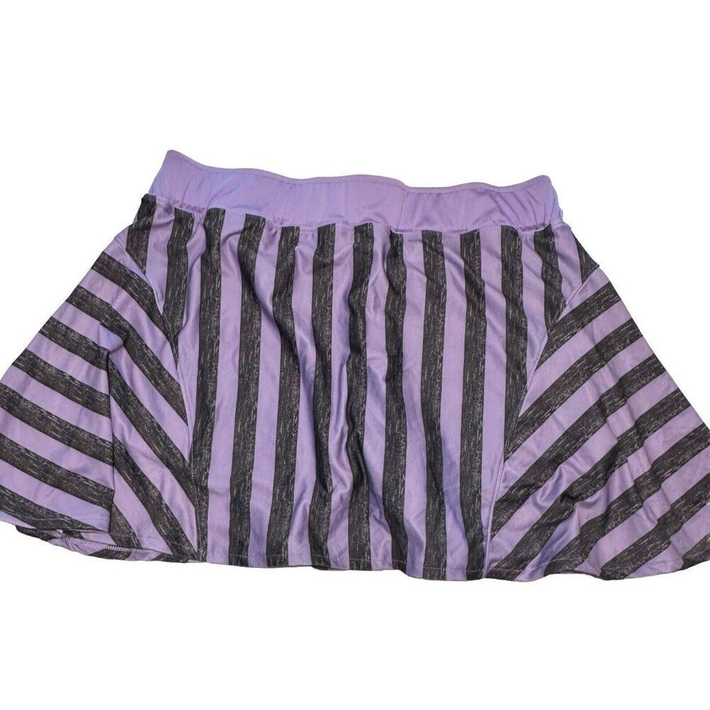 Slazenger Ladies sz L Tennis Golf Pickleball skort stretch pull on Stripe Purple